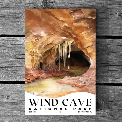 Wind Cave National Park Poster, Travel Art, Office Poster, Home Decor | S4 - image3